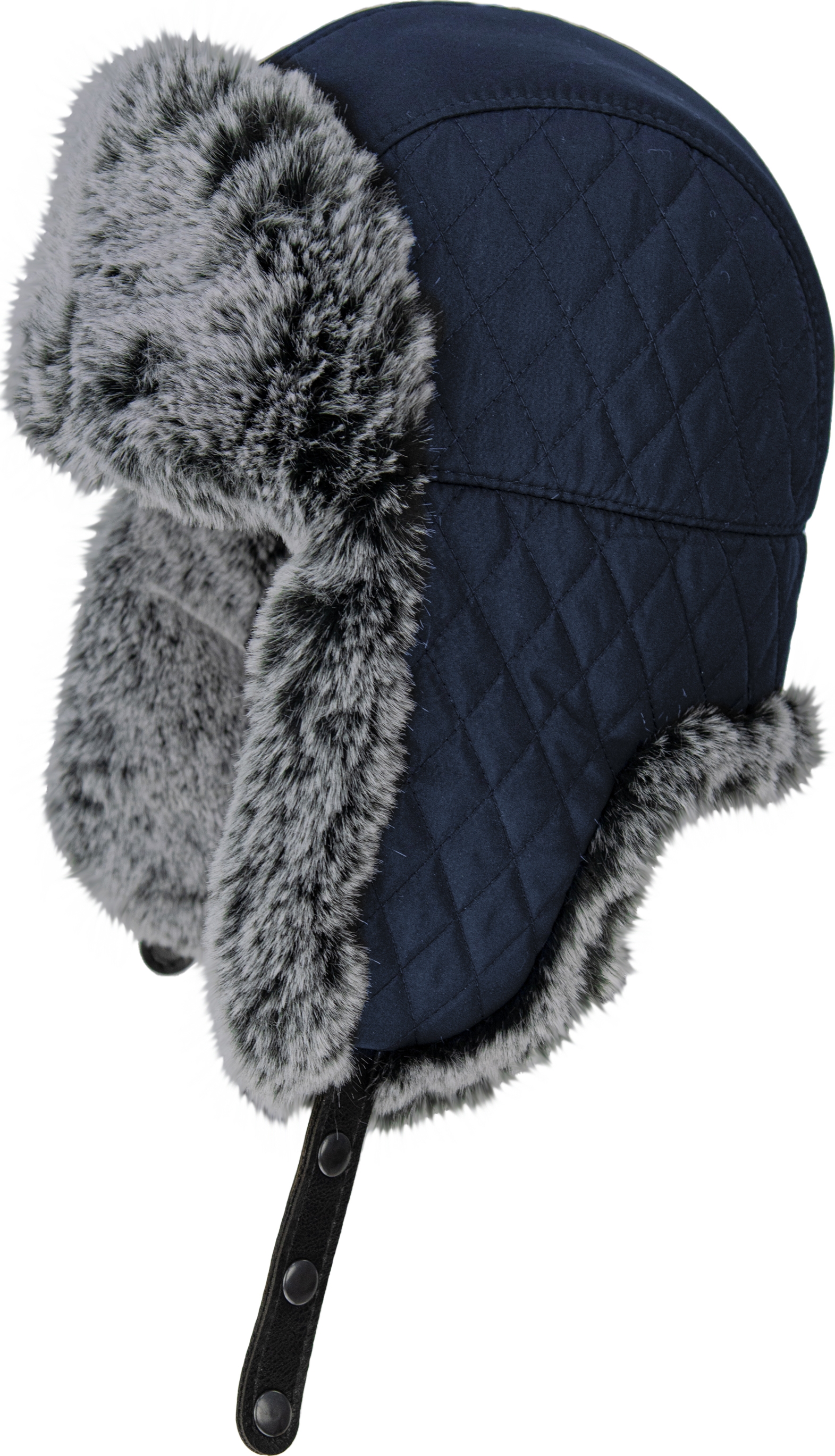 Шапка-ушанка Brodeks KM109 синий/серый мех