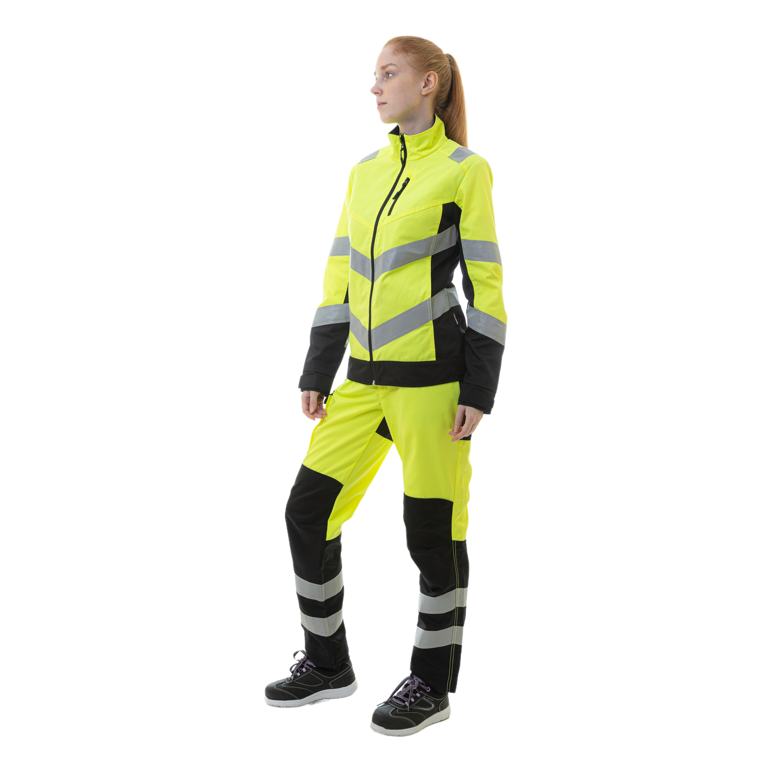 Женская сигнальная куртка Brodeks KS229, желтый/черный