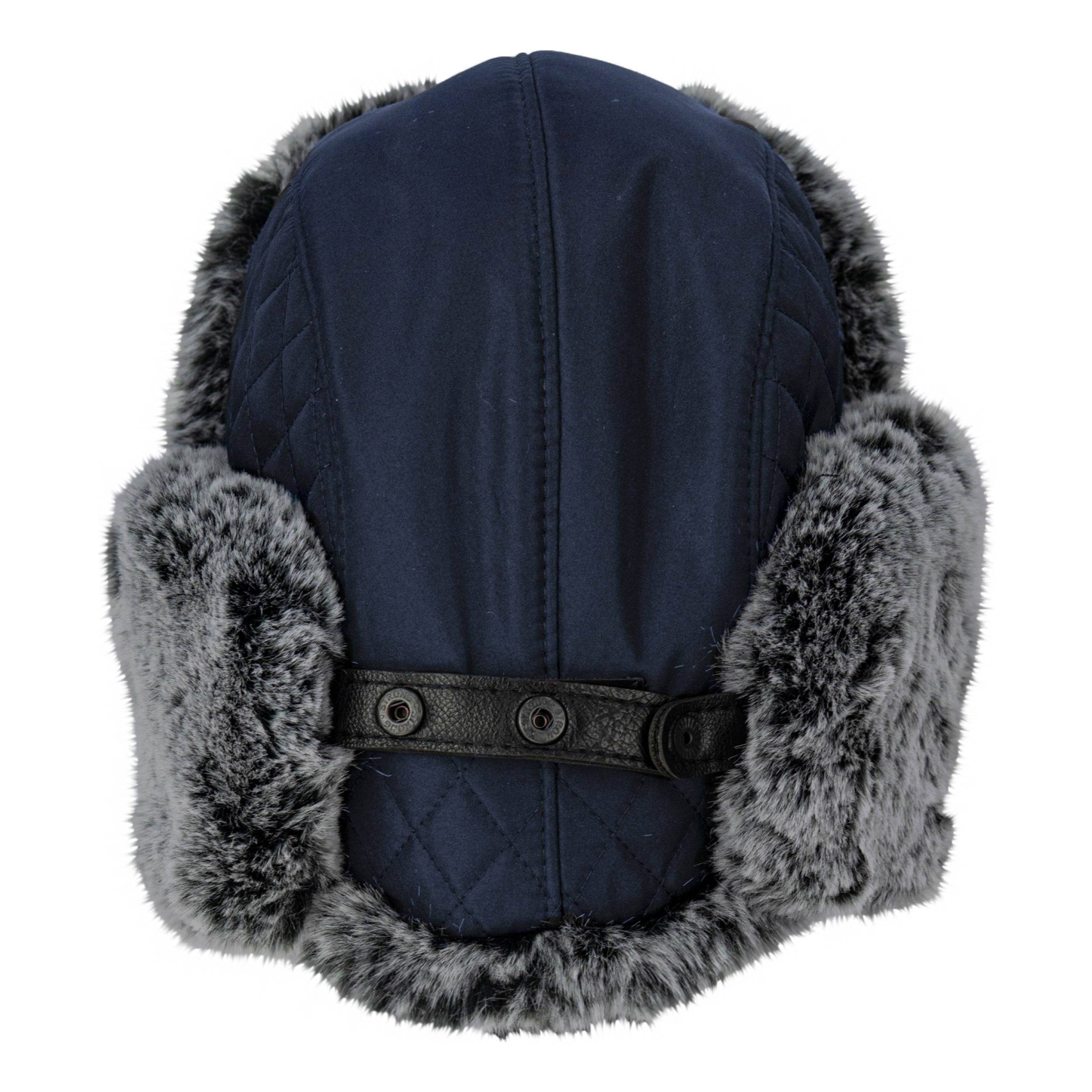 Шапка-ушанка Brodeks KM109 синий/серый мех