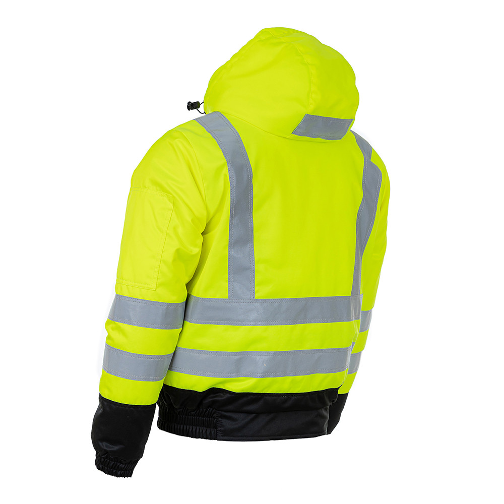 Зимняя сигнальная куртка-бомбер Brodeks KW222, желтый/черный
