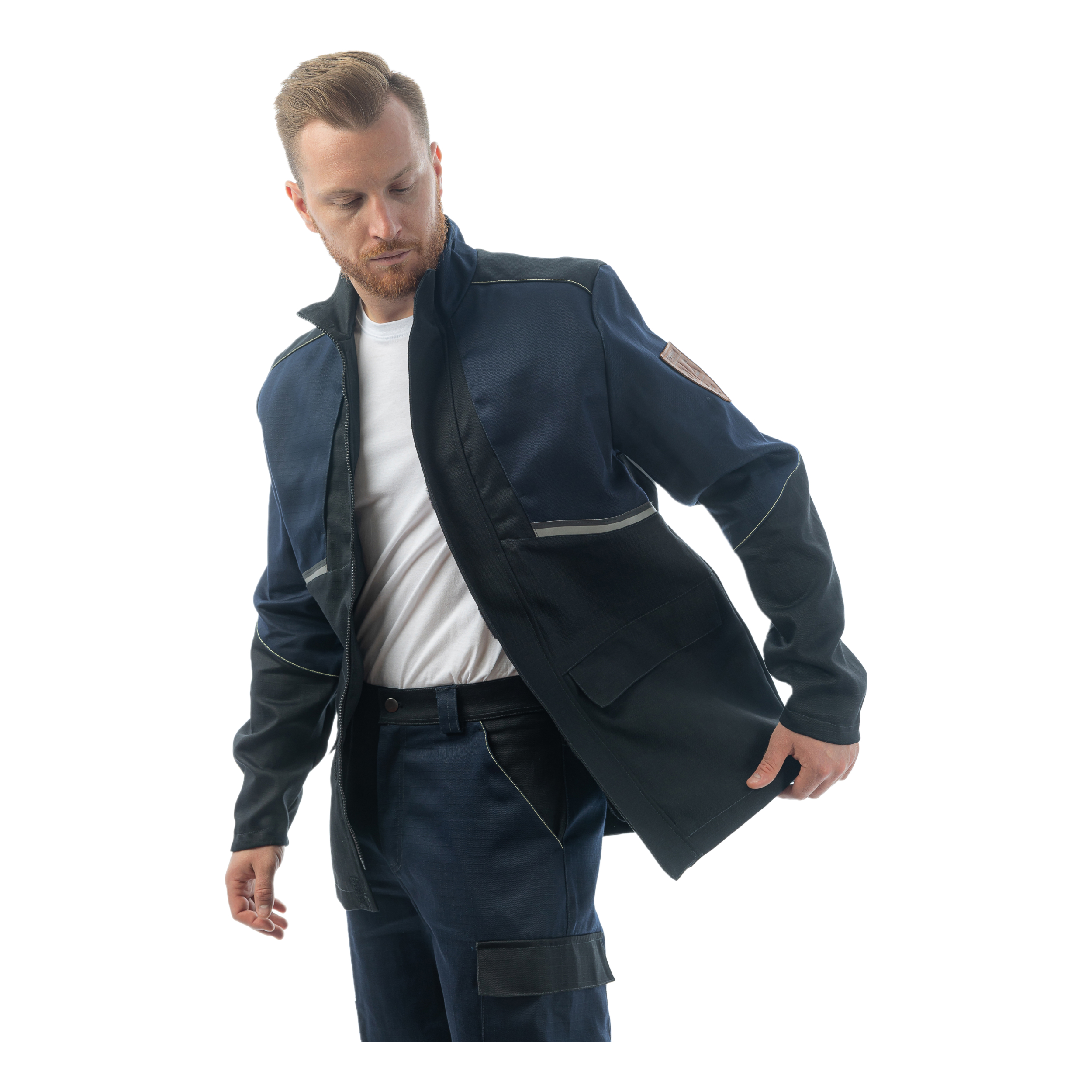 Куртка сварщика Brodeks FS28-01, т.синий/черный