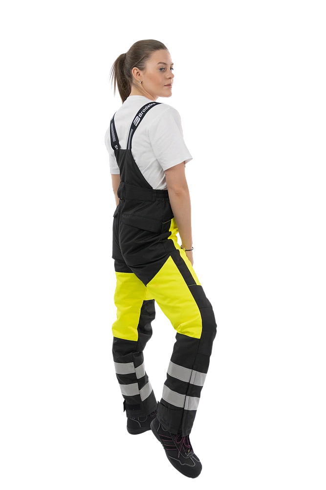 Зимние женские сигнальные брюки Brodeks KW330, желтый/черный