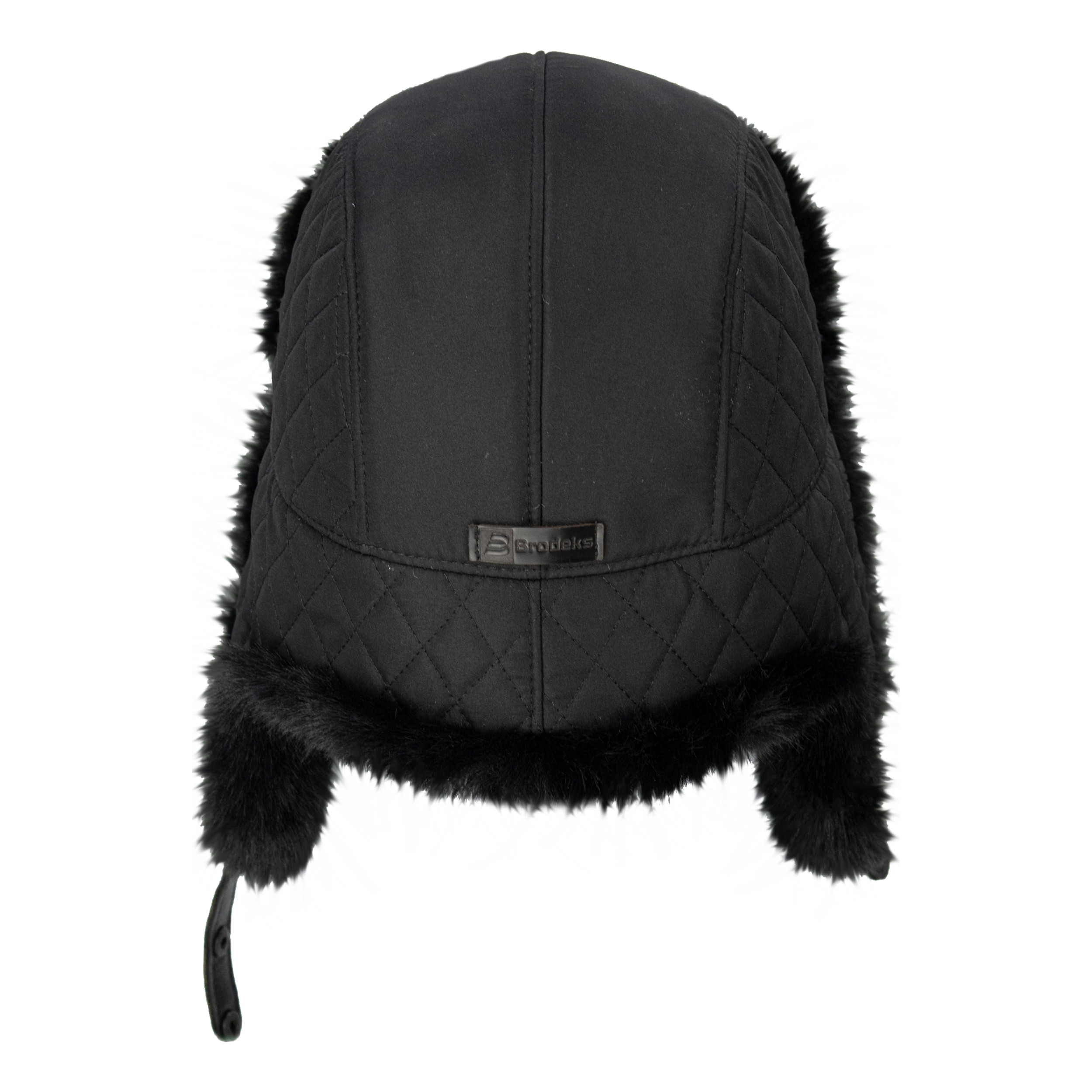 Шапка-ушанка Brodeks KM109 черный/черный мех