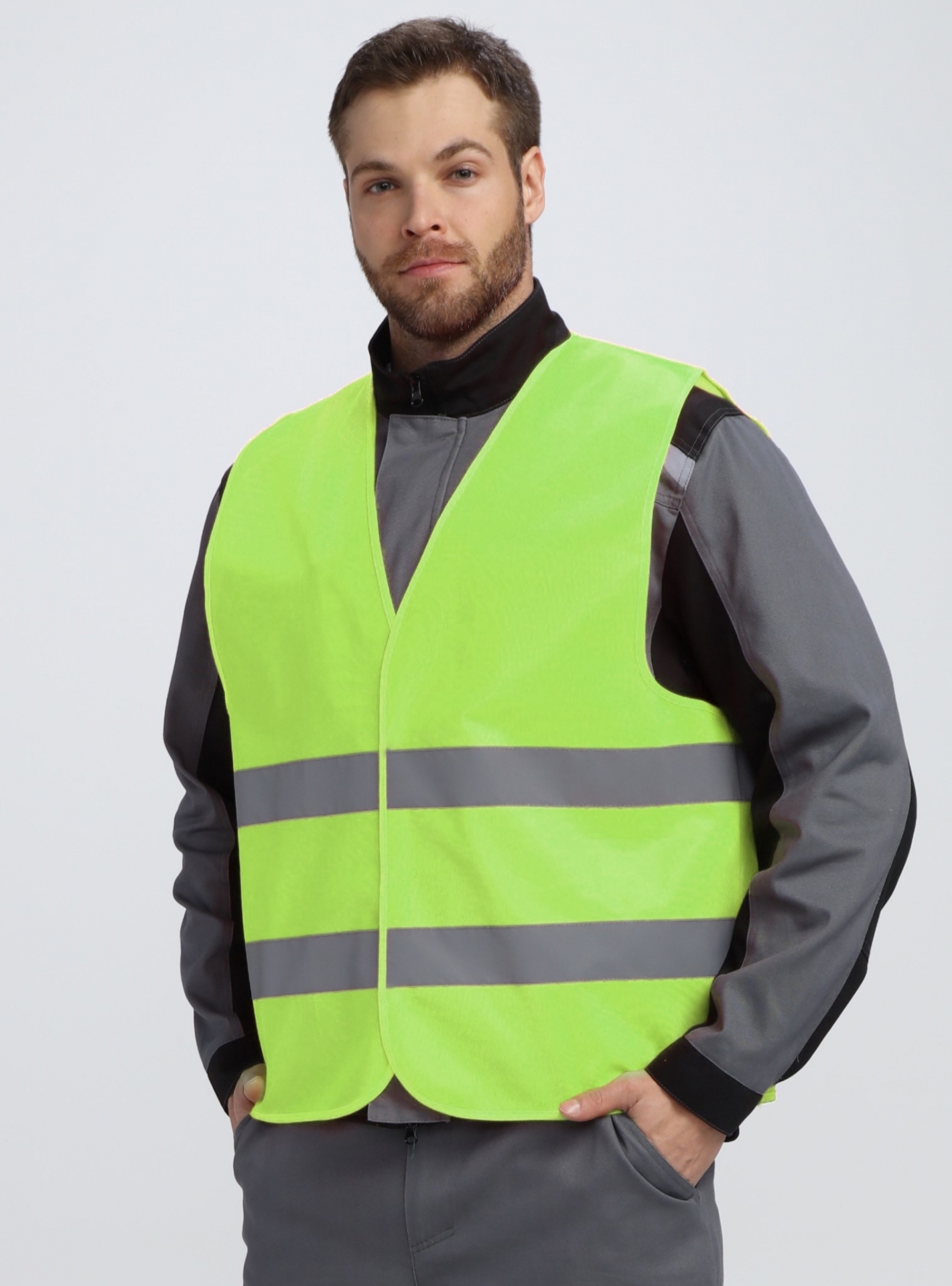 Жилет сигнальный ProfLine Base (тк.Полиэфир,100), желтый