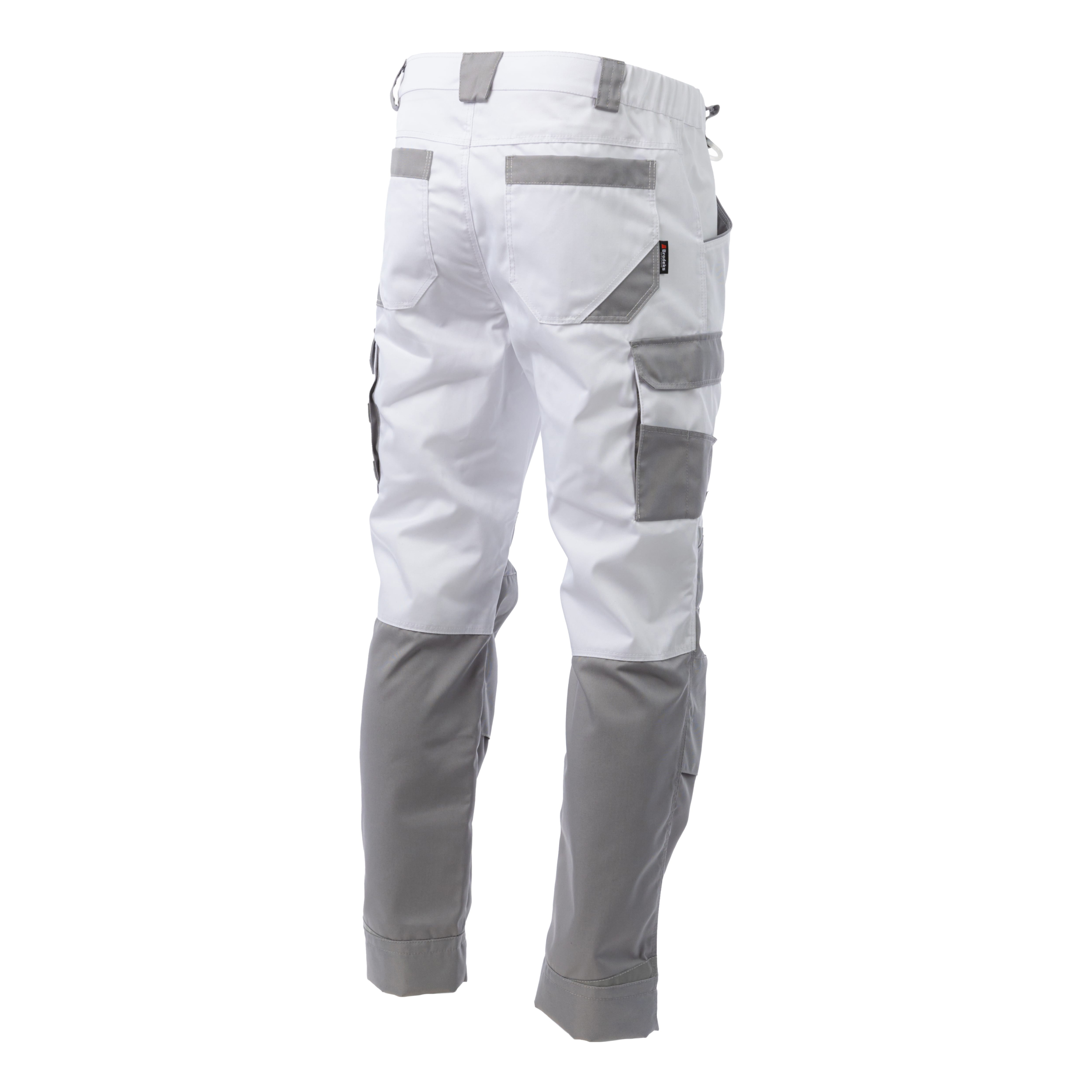 Брюки Brodeks KS302, белый/серый