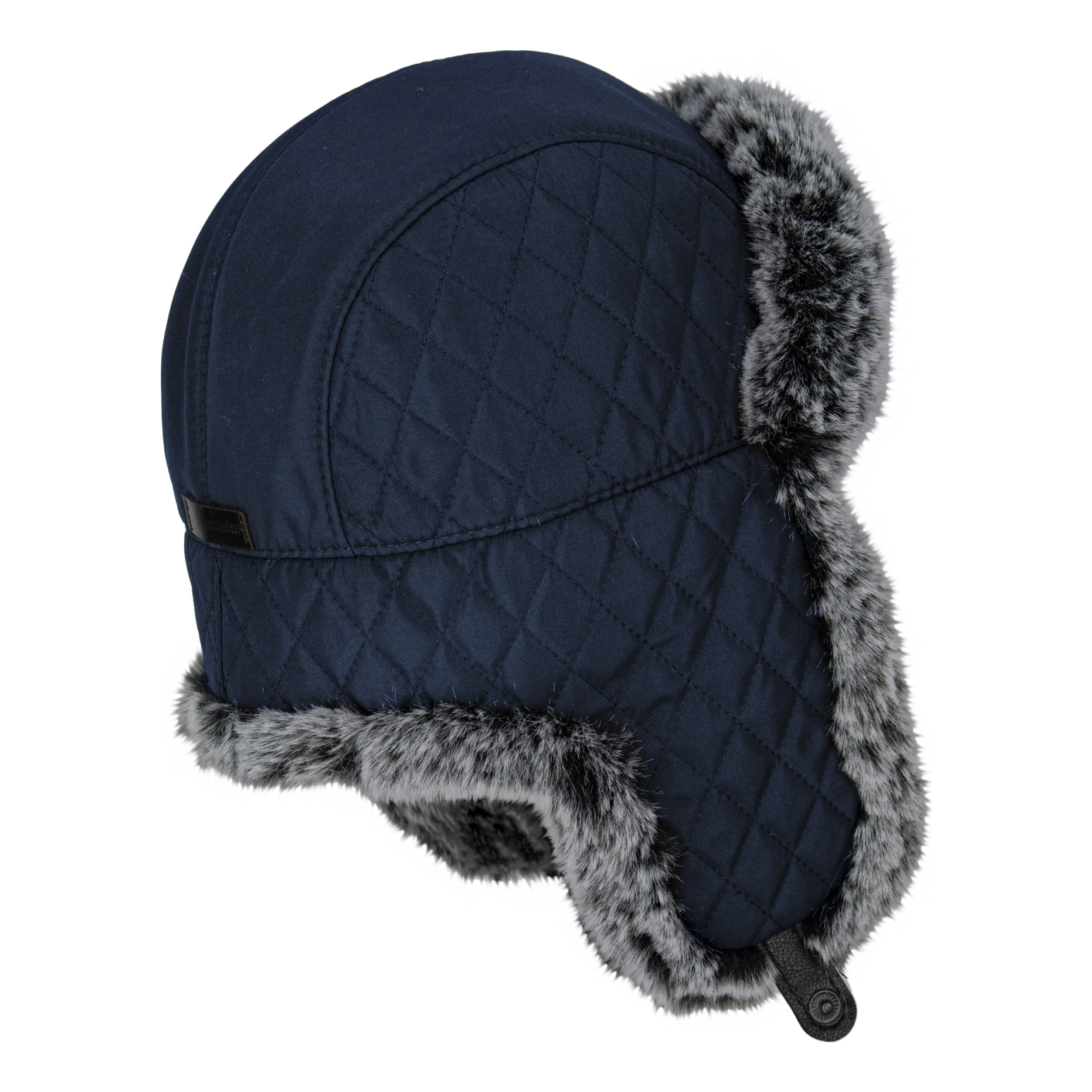 Шапка-ушанка Brodeks KM109 синий/серый мех