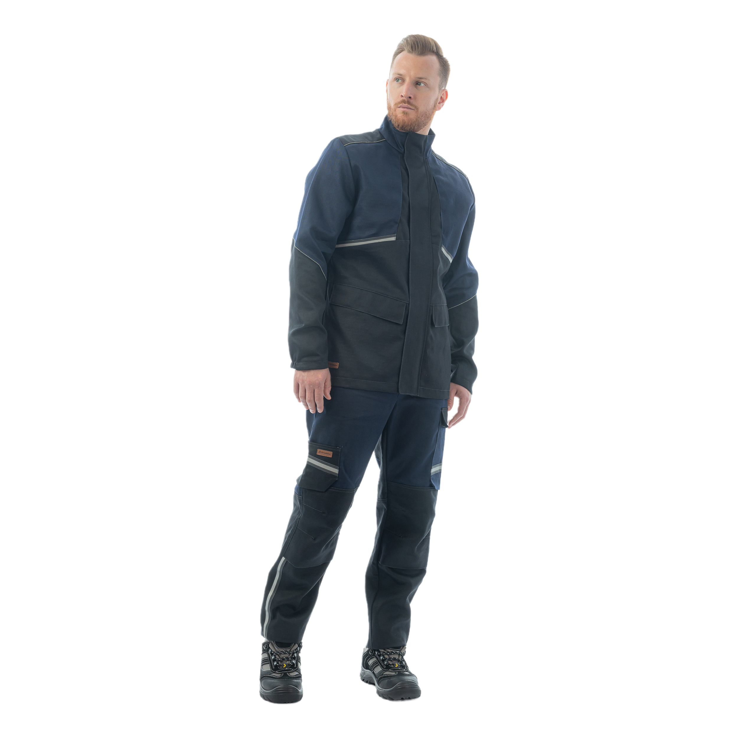 Брюки сварщика Brodeks FS38-01, т.синий/черный