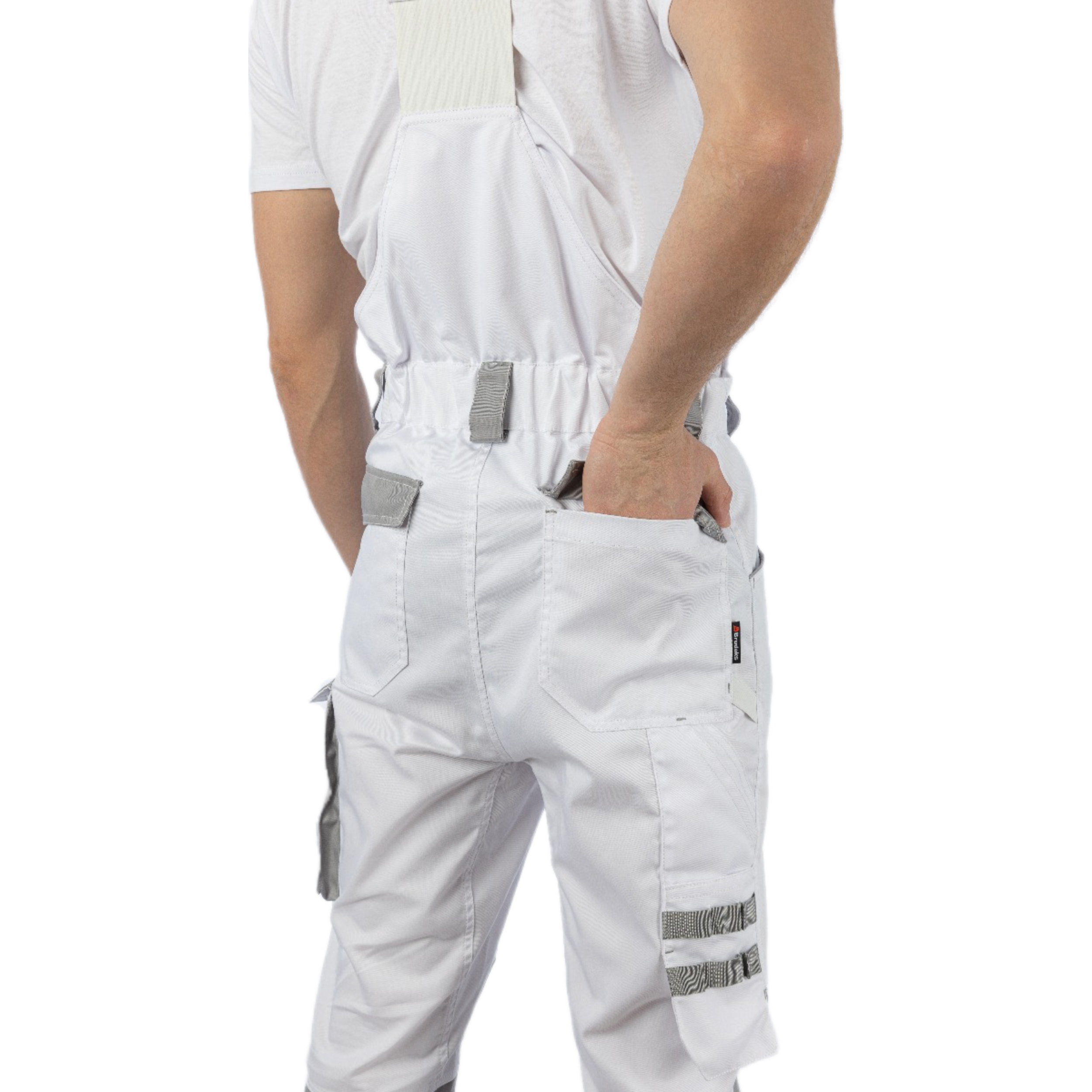 Полукомбинезон Brodeks KS402, белый/серый