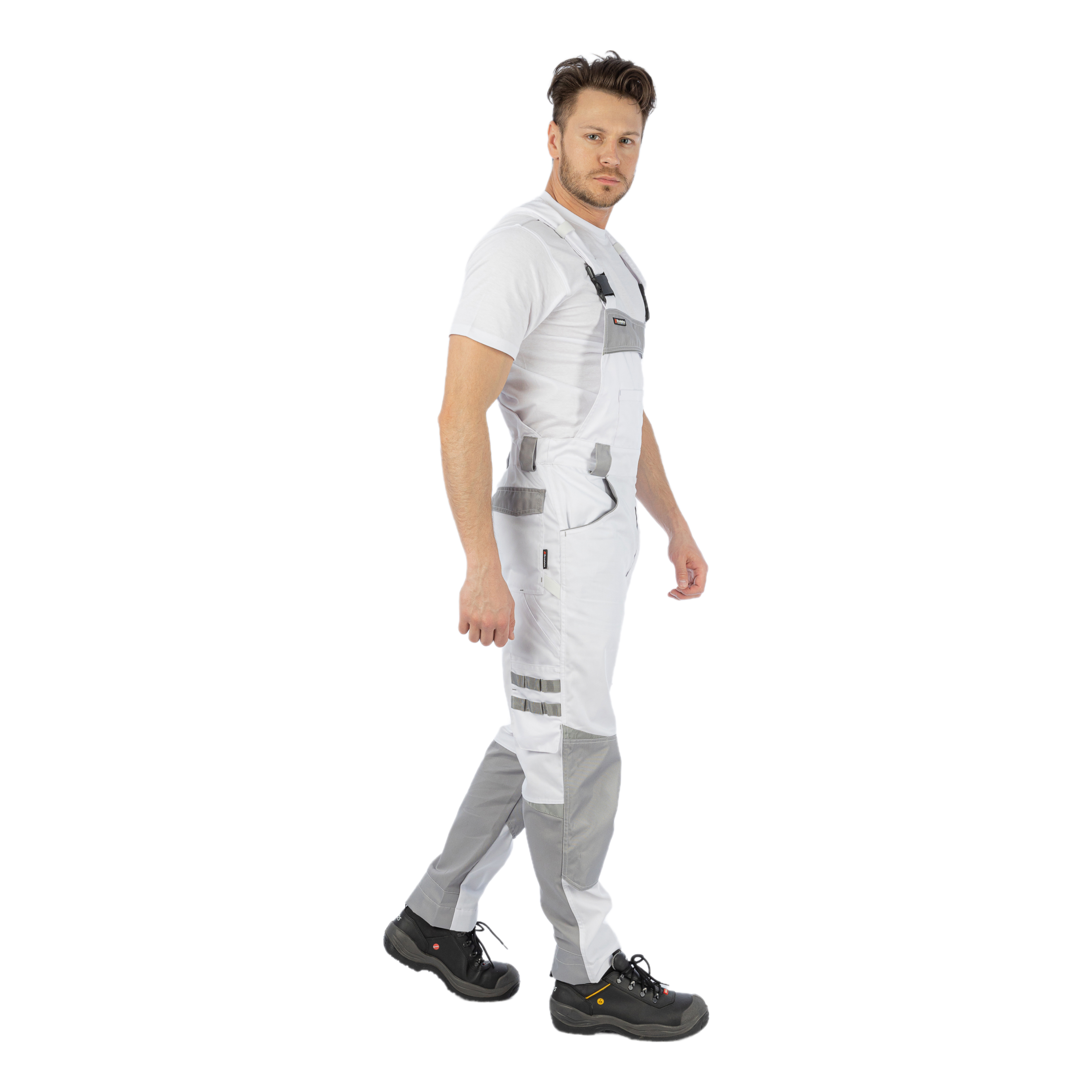 Полукомбинезон Brodeks KS402, белый/серый