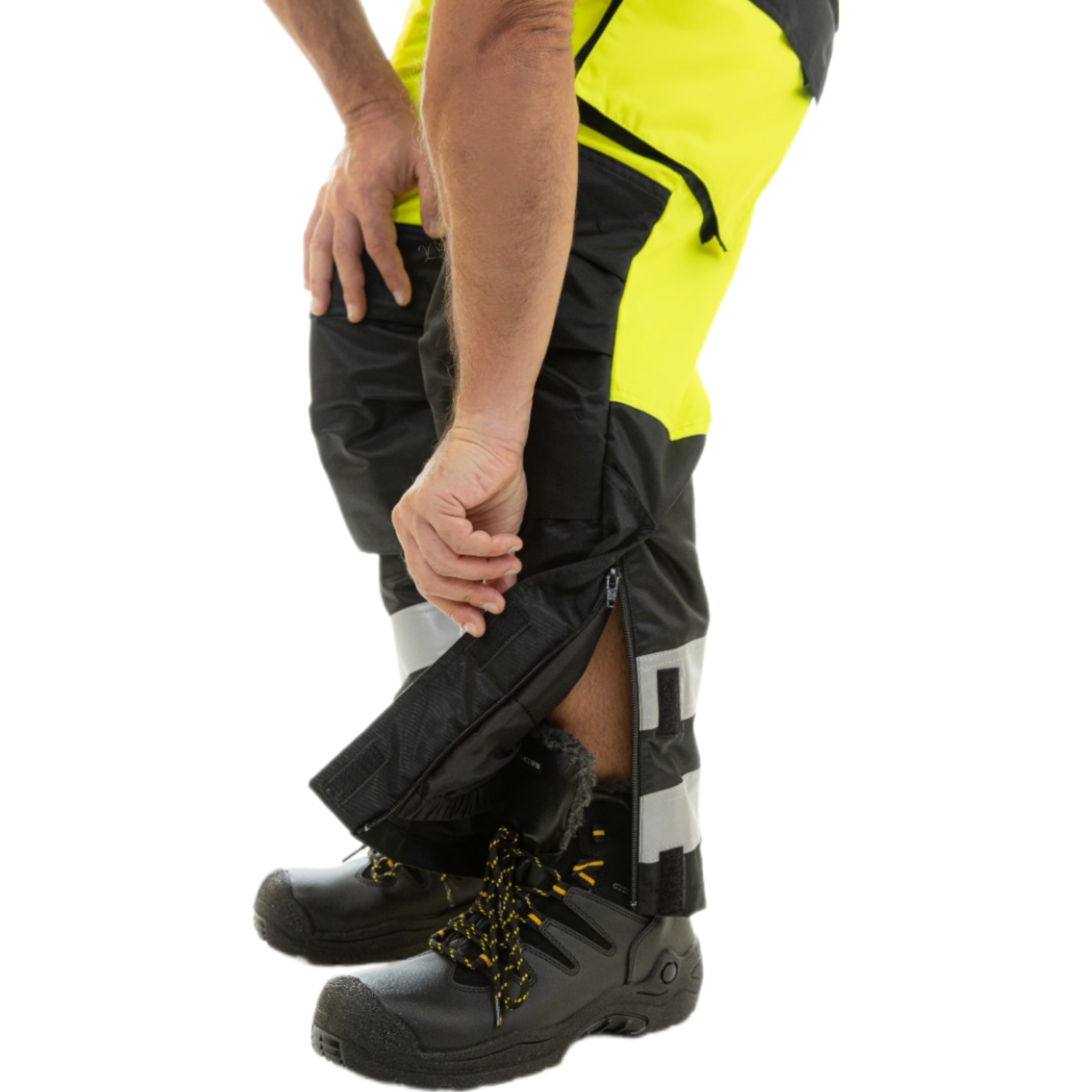 Зимние сигнальные брюки Brodeks KW308, желтый/черный