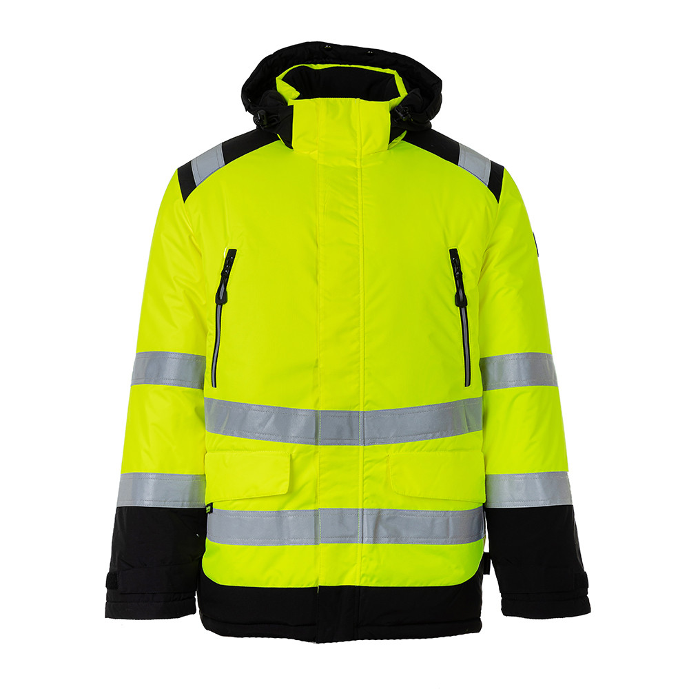 Зимняя сигнальная куртка-парка Brodeks KW217 , желтый/черный