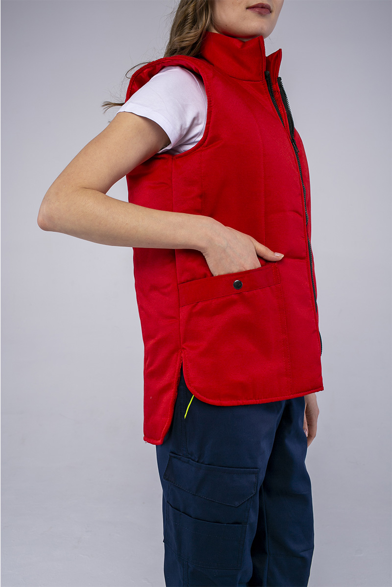 Жилет утепленный Универсальный (тк.Смесовая,210), красный