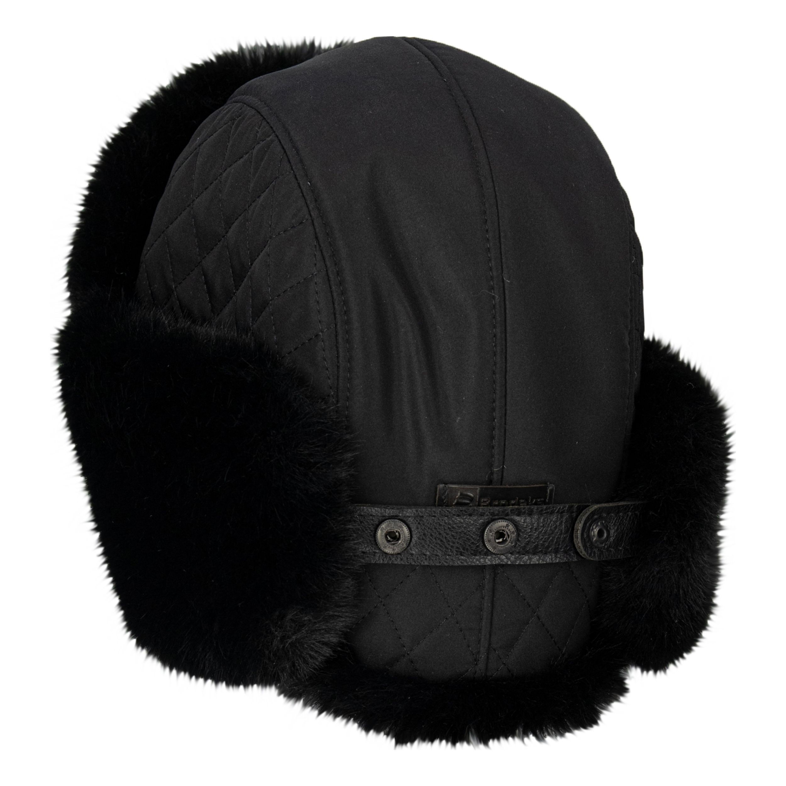 Шапка-ушанка Brodeks KM109 черный/черный мех