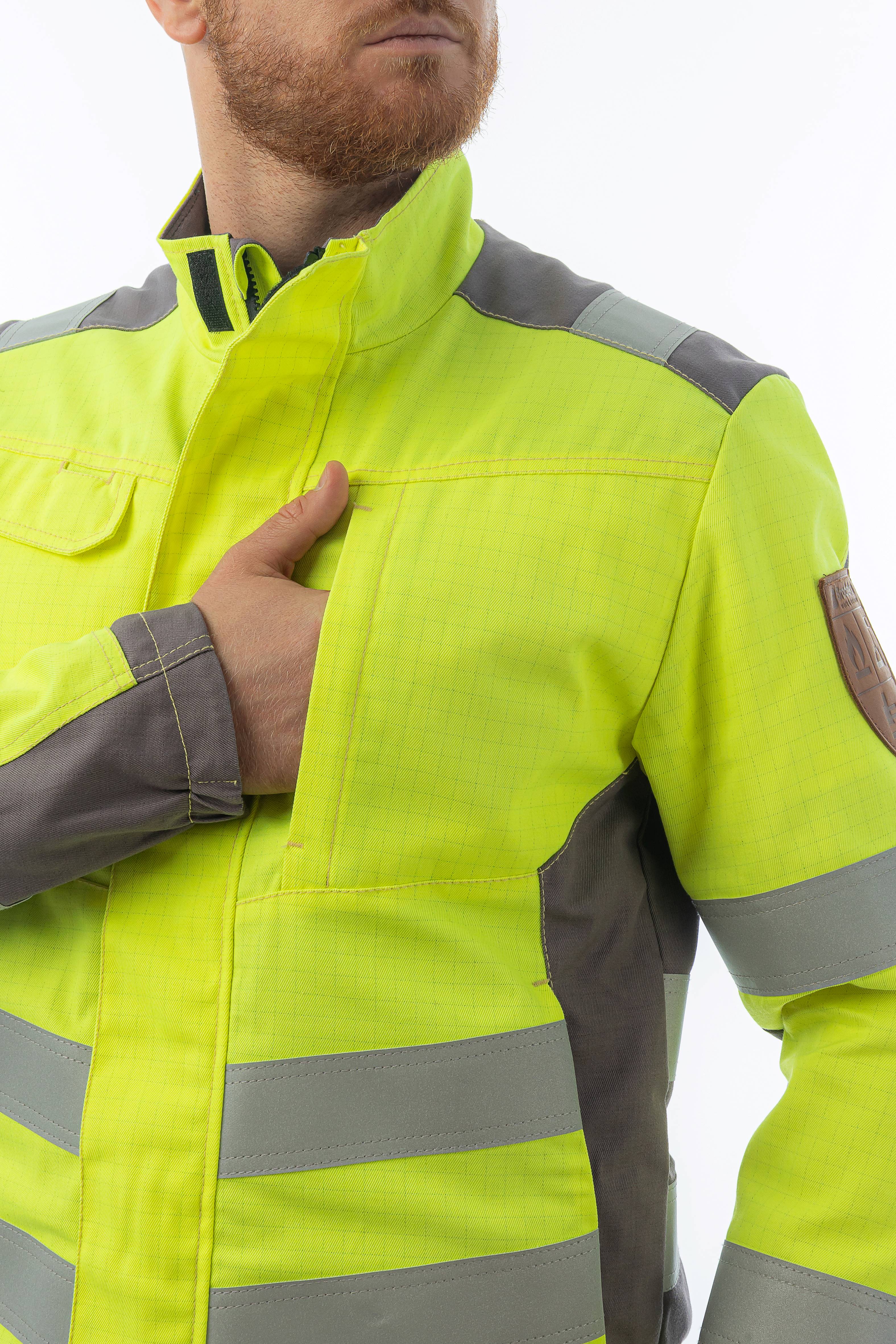 Мультизащитная куртка Brodeks MS28-61, желтый/серый